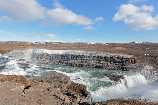 Gullfoss Islande Avr 2017 Photographies Voyage Jours 4X4 Travers Islande — Photo