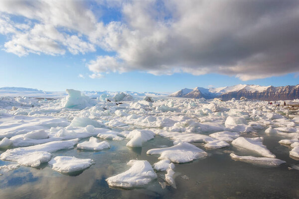 Reikiavik, Iceland; Apr. 14, 2017. Photographs of an 11 day 4x4 trip through Iceland. Day 3. From Vik  Myrdal to Hofn. Jokulsarlon Glacier Lagoon.