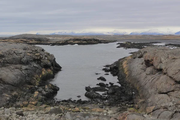 Hofn Iceland Aapril 2017年11月14日 一张11天四轮驱动的冰岛之旅的照片 第四天从霍夫到雷亚尔弗鲁Stokknes标志性场所 — 图库照片