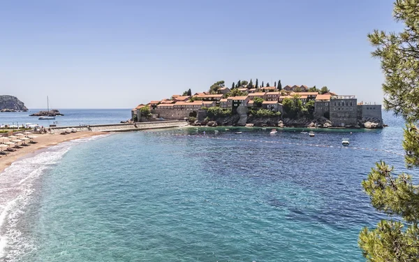 Cidade-Ilha Sveti Stefan — Fotografia de Stock