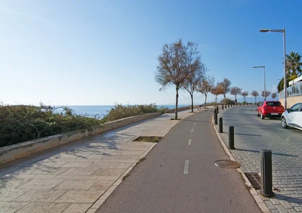 Ruta ciclista costera — Foto de Stock