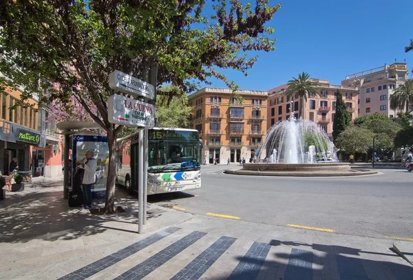 Trafiken av Plaza de la Reina — Stockfoto