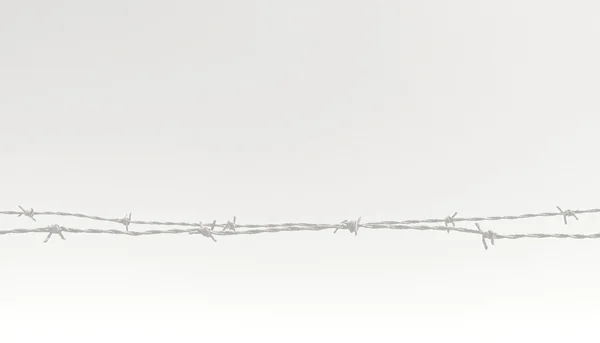 Rezavý ostnatý drát plotu closeup — Stock fotografie