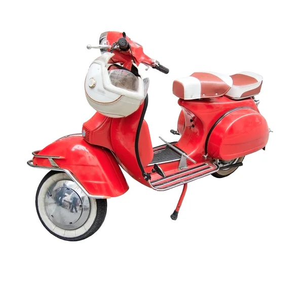 Kırmızı güzel vintage vespa — Stok fotoğraf