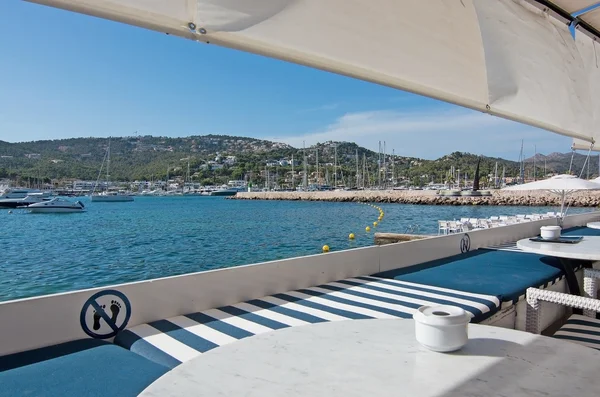 Restaurants am Meer Port andratx mallorca — Stockfoto