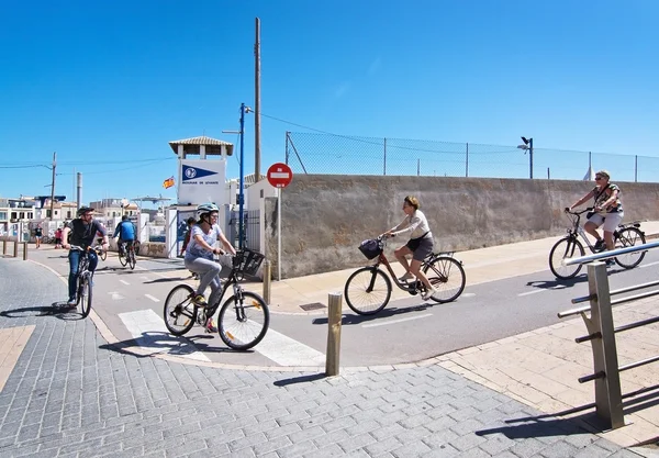 Portixol nadmorskiej trasy rowerowe — Zdjęcie stockowe
