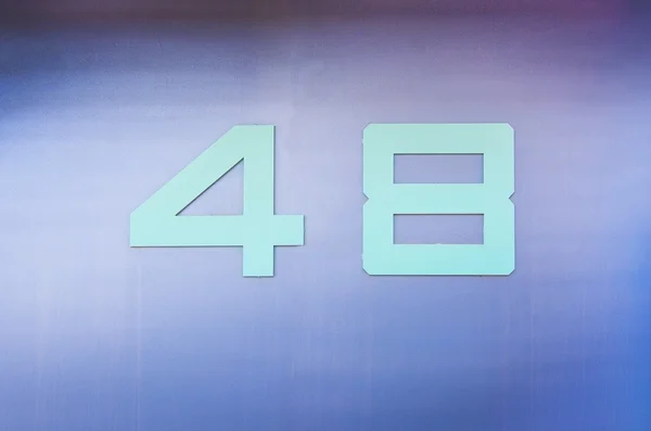 Número quarenta e oito em estilo quadrado — Fotografia de Stock