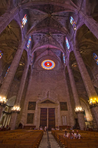 Detalles interiores de la catedral de La Seu — Foto de Stock