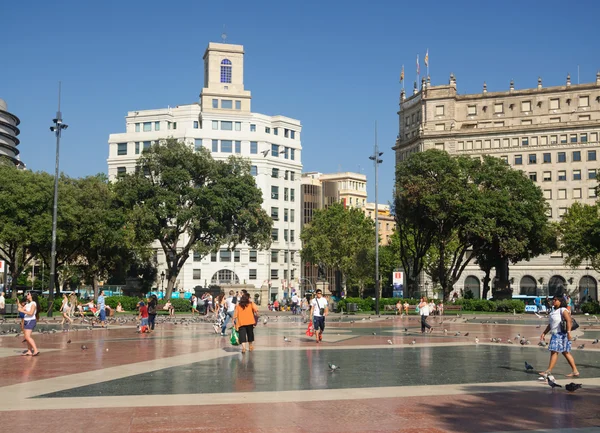 Placa catalunya otevřený prostor — Stock fotografie