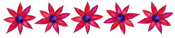 5 개의 붉은 꽃 — 스톡 사진