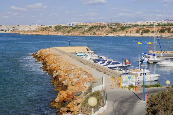 Barcă mică Marina Cabo Roig — Fotografie, imagine de stoc