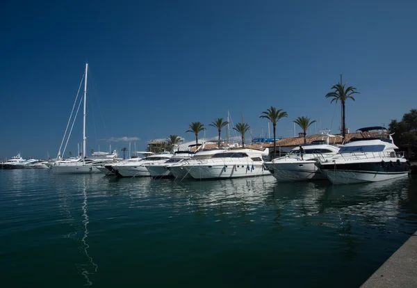 Yachts in Alcudia marina — Stock Photo, Image