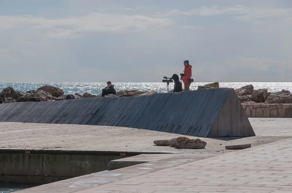 Equipo de filmación en escena de rodaje de skate —  Fotos de Stock