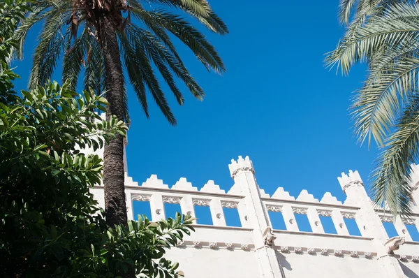 Telhado e céu azul de La Llonja em Palma de Maiorca — Fotografia de Stock