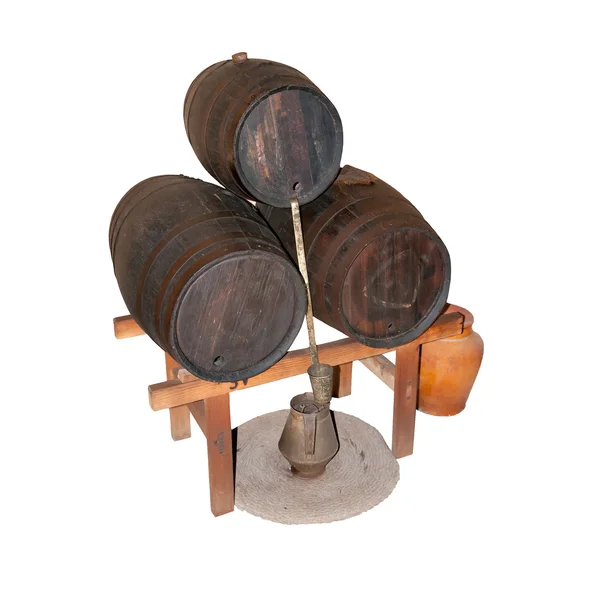 Three wine barrels — Stock Photo, Image