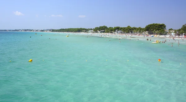 Turkost vatten och strand, Mallorca. — Stockfoto