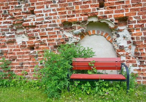 Banco Estar Con Flores Detalle Lugar Para Descansar — Foto de stock