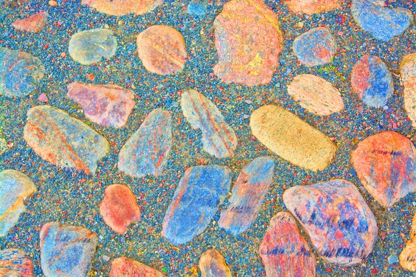 カラフルな石畳の抽象的な背景 — ストック写真