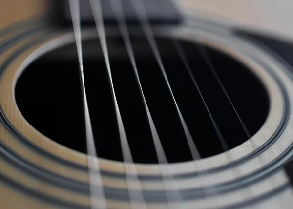 Dettaglio chitarra foro sonoro — Foto Stock