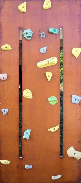 Renkli düğmeler ile duvar dağcılık — Stok fotoğraf