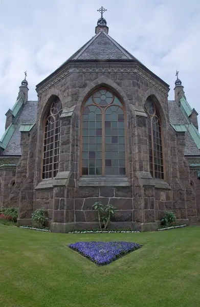 Falkenberg detalhe neo-gótico da igreja — Fotografia de Stock