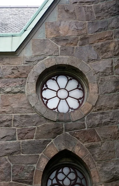 Falkenberg detalhe neo-gótico da igreja — Fotografia de Stock