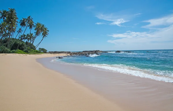 Plage paradisiaque avec des vagues vertes turquoise — Photo