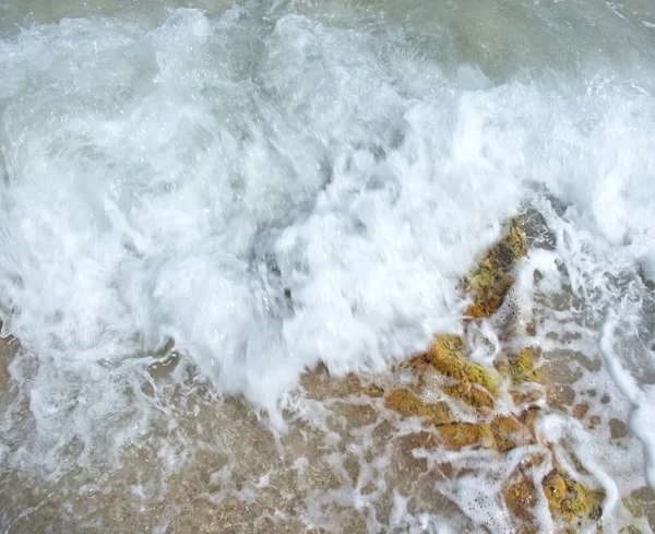Vita seafoam närbild hastighet oskärpa — Stockfoto