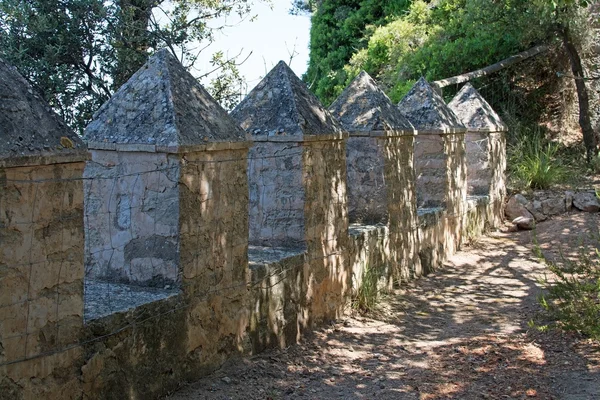 Gartensteinzaun — Stockfoto