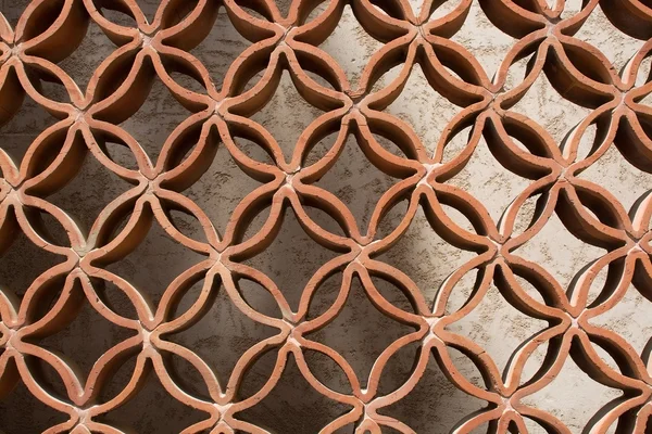 Decorative terracotta grid — Stock Photo, Image