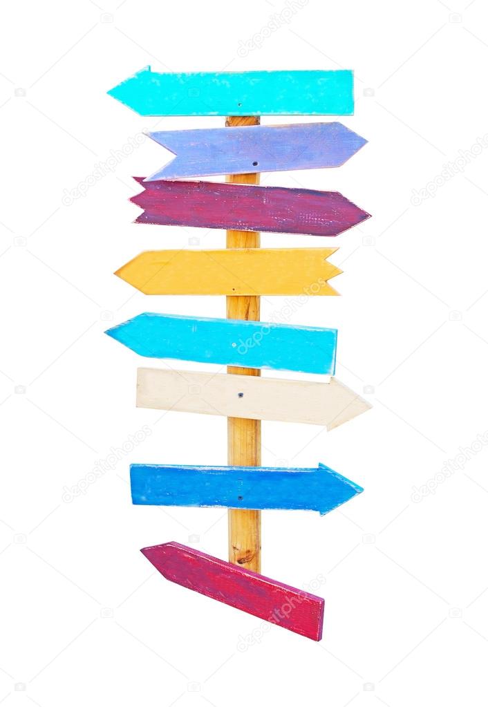 Colorful Wood Arrow Signs Stock Photo, Wooden Arrow Signs Locations