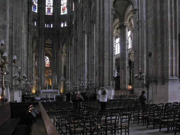Interior details of the church Saint Eustache — Stock Photo, Image