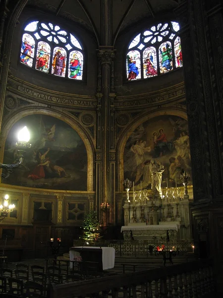 Detalles interiores de la iglesia Saint Eustache — Foto de Stock