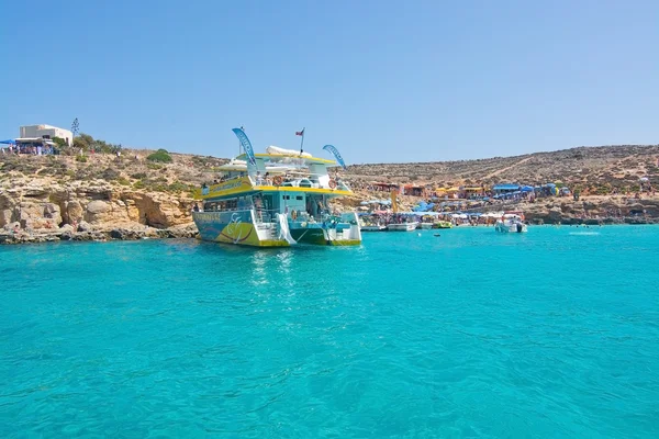 Tour boats Blue Lagoon — Stock Photo, Image