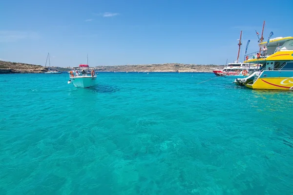 Tour boats Blue Lagoon — Stock Photo, Image