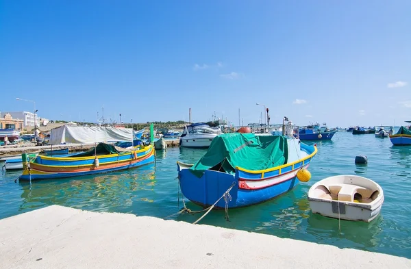 Barcos marsaxlokk — Fotografia de Stock