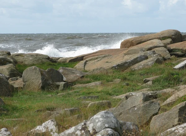Seaspray와 록 키 해안 풍경 — 스톡 사진