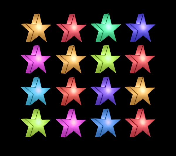 Multi-colored five pointed star — Stock Photo, Image