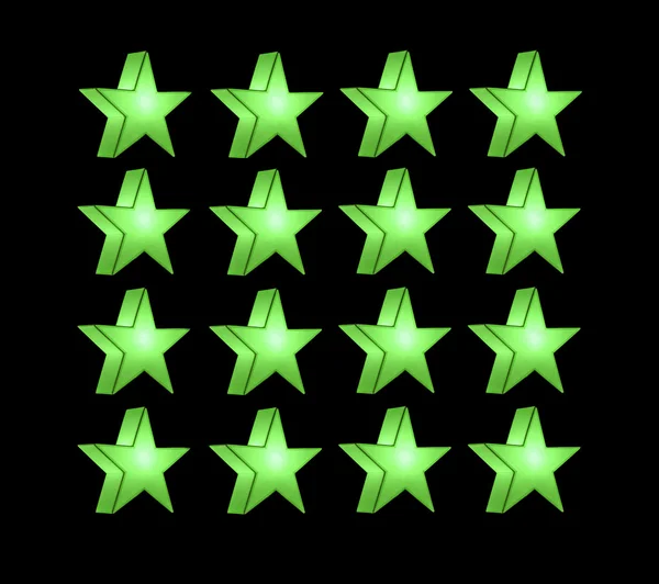 Green five pointed star — Stock Photo, Image