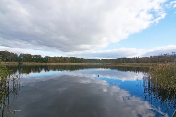 Reflexão céu no lago — Fotografia de Stock