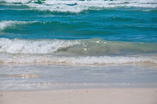 Frische grüne Wellen am trendigen Strand — Stockfoto