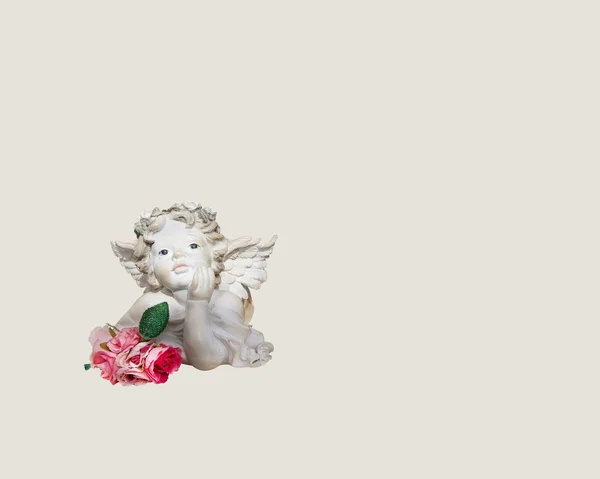 Angel with rose — Stock Photo, Image