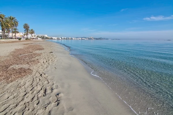 Παραλία άδειο χειμώνα Ibiza — Φωτογραφία Αρχείου