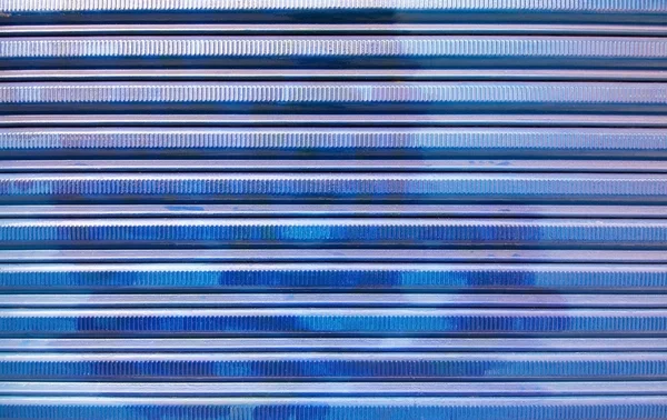 Azul fundo de ferro ondulado — Fotografia de Stock