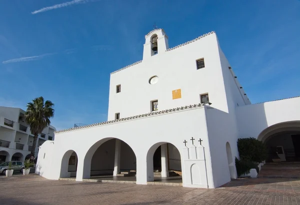 Iglesia blanca Ibiza — Foto de Stock