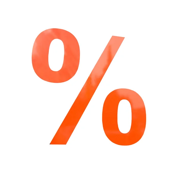 Percentage figure in orange color — Stock Photo, Image