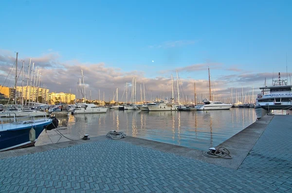 Palma Yachthafen Boote festgemacht — Stockfoto