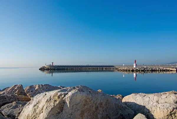 Orizzonte del molo e dell'oceano — Foto Stock