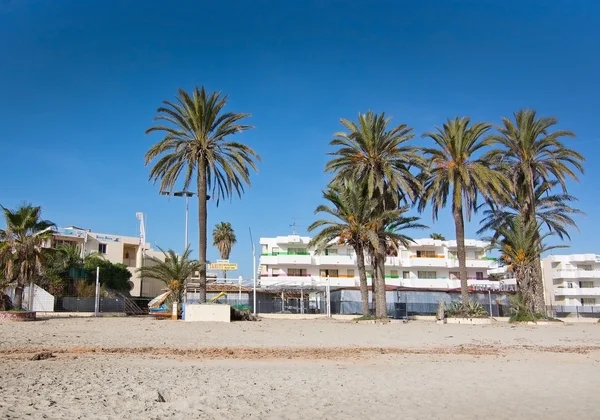 Leerer Winterstrand Ibiza — Stockfoto