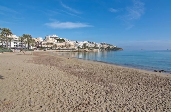 Leerer Winterstrand Ibiza — Stockfoto